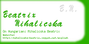 beatrix mihalicska business card